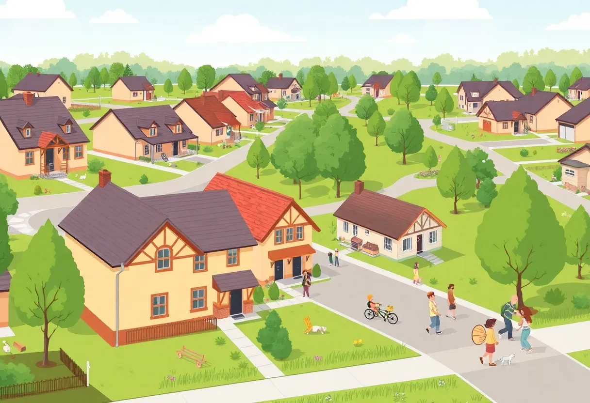 New homes being built in the Canary Woods subdivision in Hopkins.