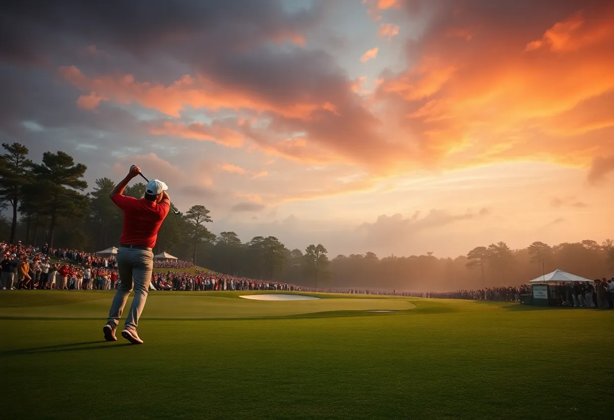 Golf course at Augusta National during the Masters