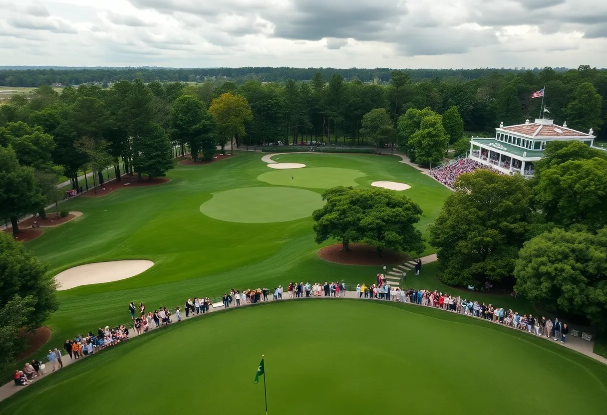 View of Augusta National during the Masters Tournament