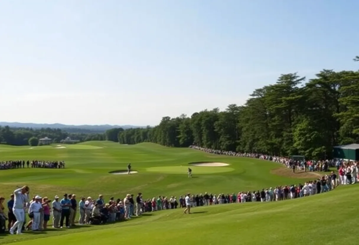 Blue Ridge High School golf team celebrating at the Southern Cross Championship