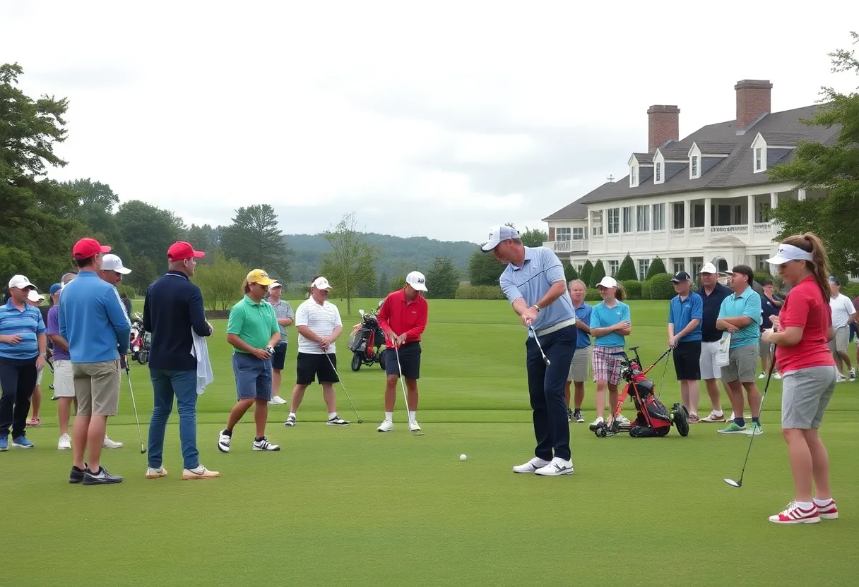 Blue Ridge team celebrating their victory at the Southern Cross Golf Tournament