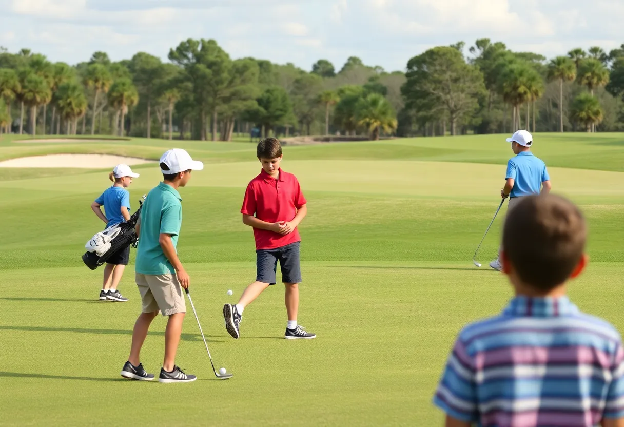 Blue Ridge High School golf team celebrating victory at tournament