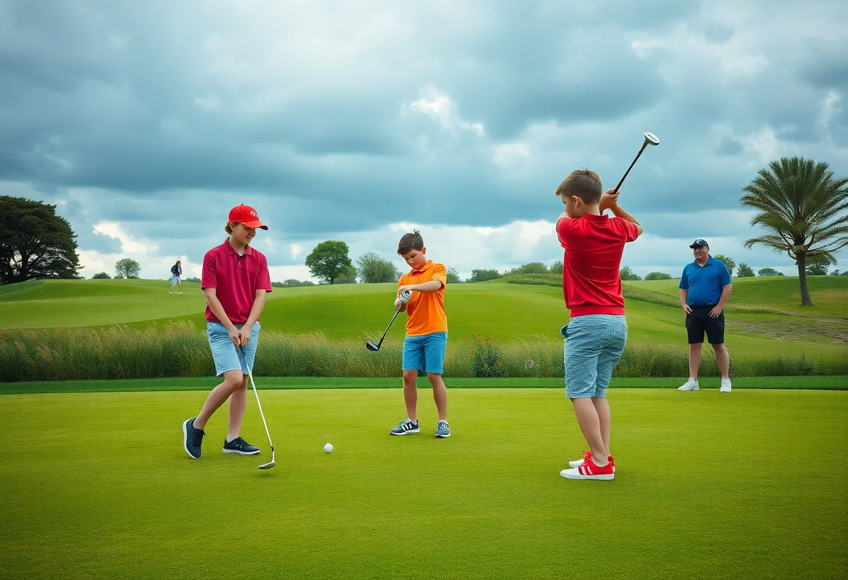 Golfers competing at the Southern Cross Golf Tournament