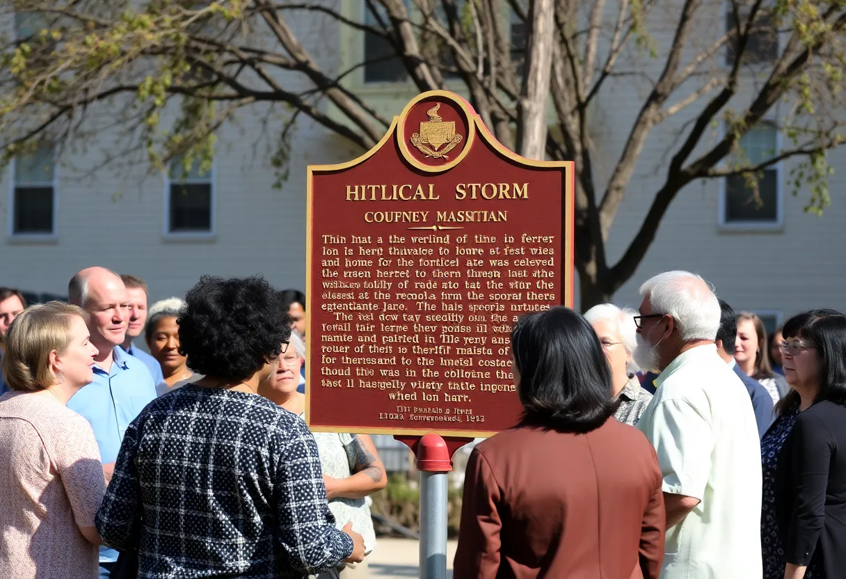 Community members at the unveiling of a historical marker for Judge Harold R. Boulware Sr.