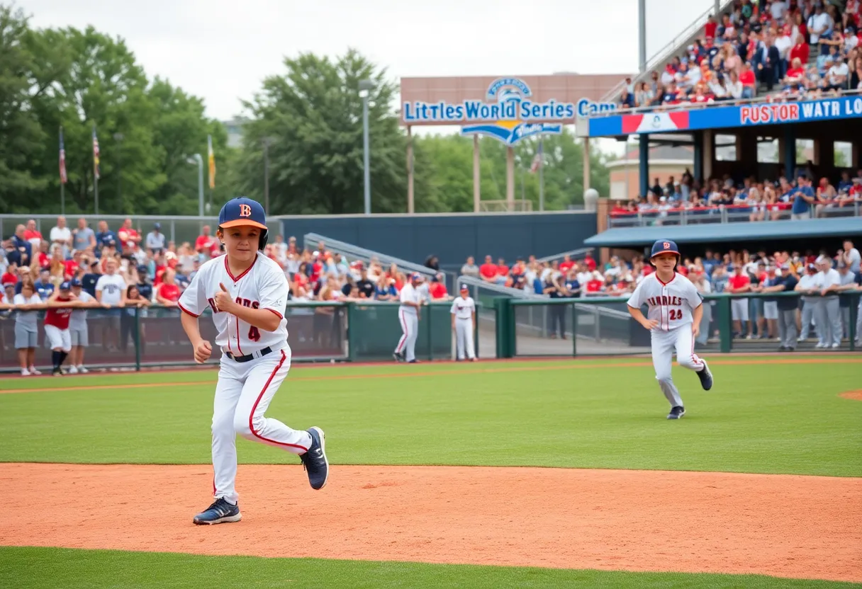 Braintree American Little League players in action during LLWS