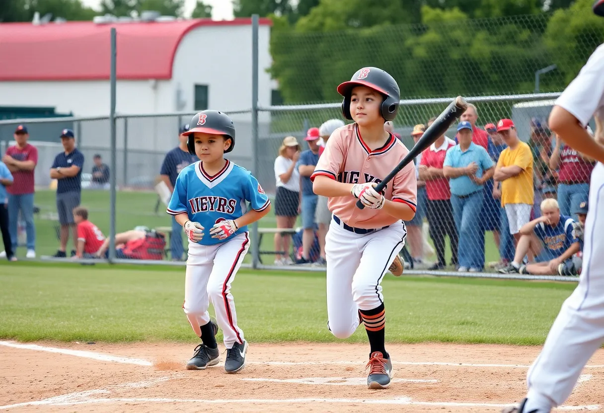 Irmo All Stars competing in a baseball game