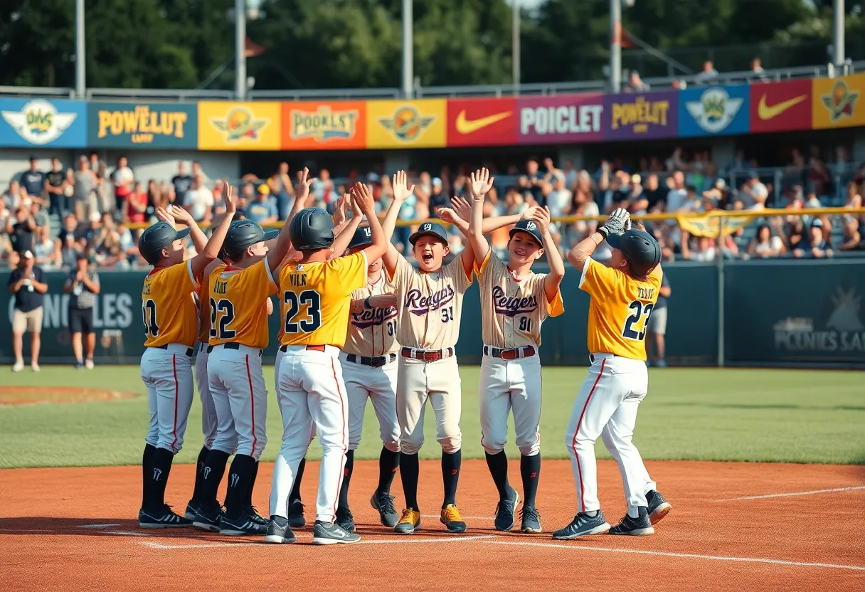 Irmo Little League All-Stars celebrating after winning the championship