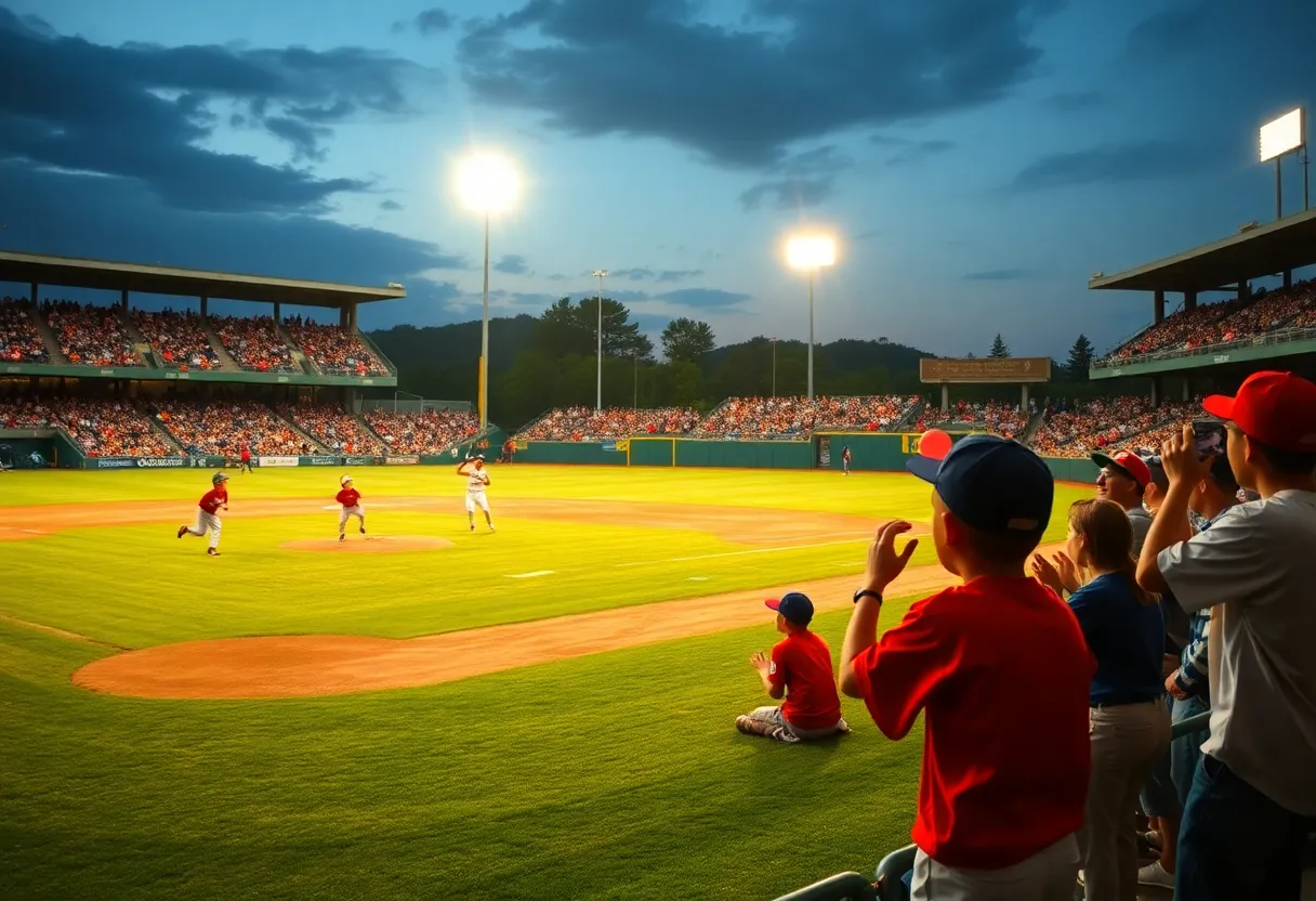 Lake Mary Little League baseball team in action at the field