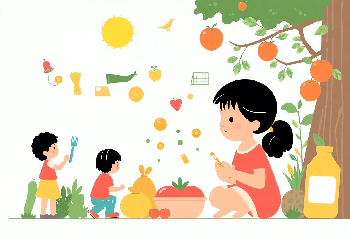 Illustration depicting the MAHA initiative with a focus on health and nutrition.