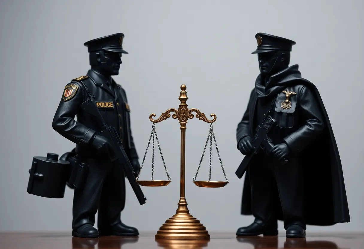 Symbolic representation of extradition and justice
