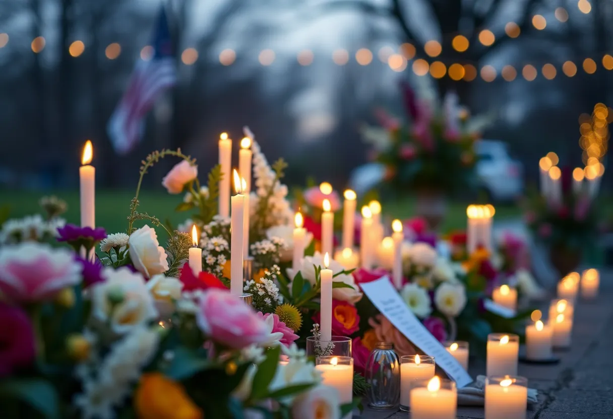 Candlelight vigil in memory of Sharon McKissick