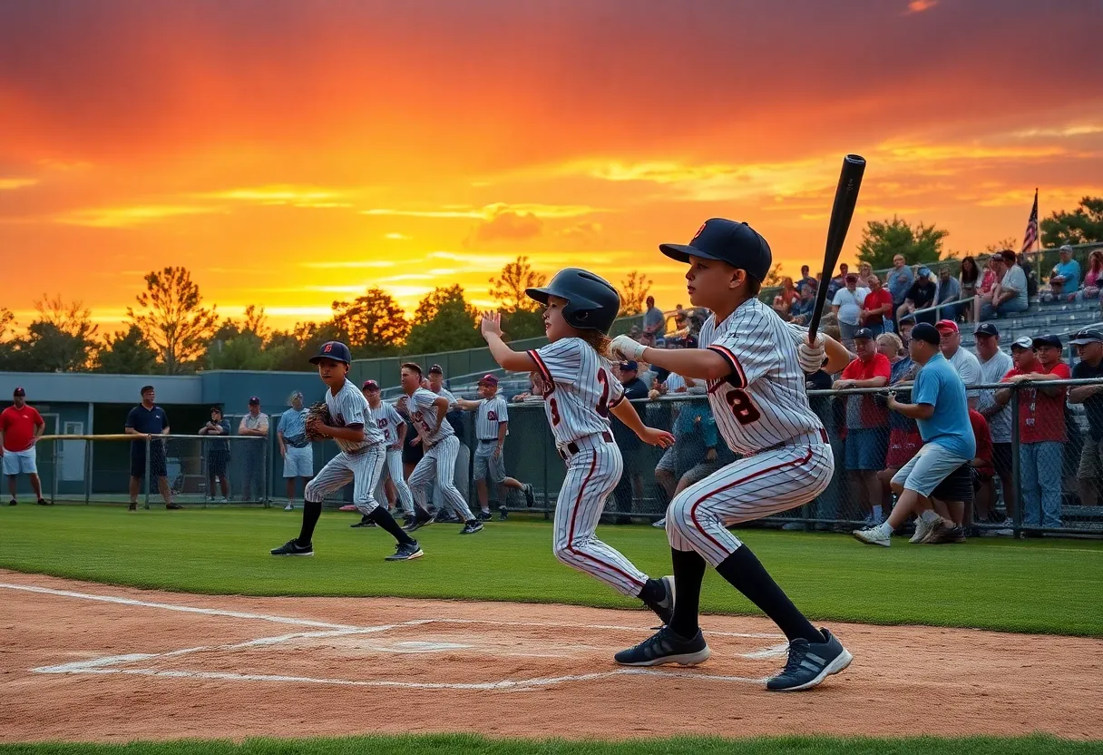 Sioux Falls Little League team in action during World Series final