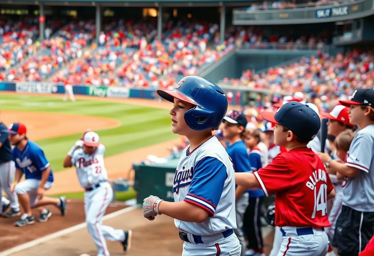 Young baseball players from Summerlin South Little League competing at the World Series.