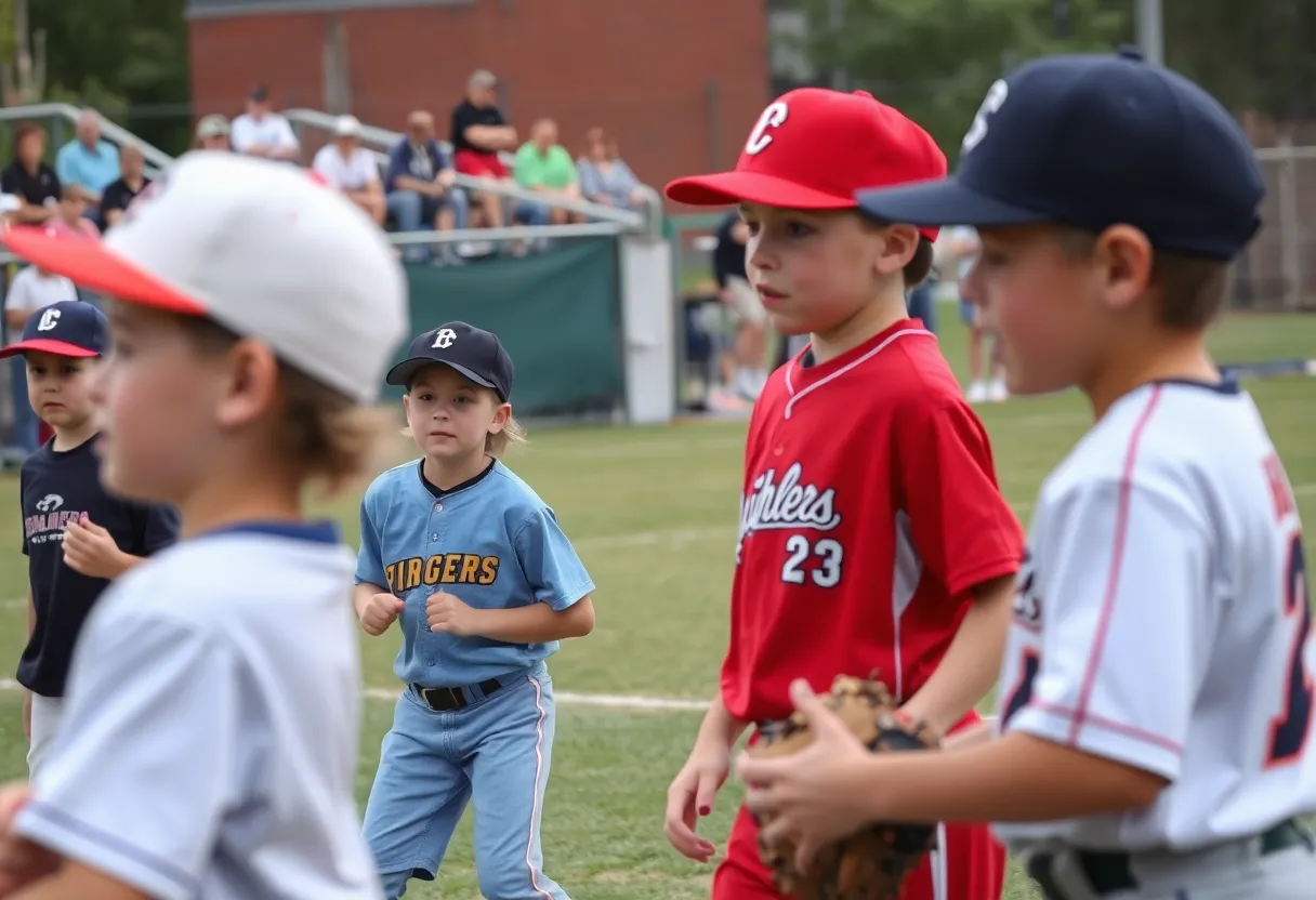 Summerlin South baseball team celebrating after a win against Irmo.