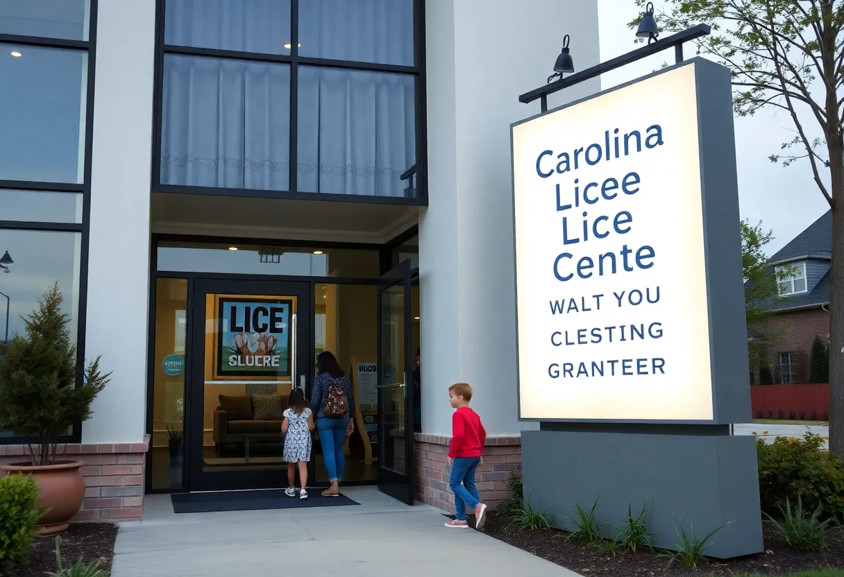 Exterior view of the Carolina Lice Center in Irmo, South Carolina.