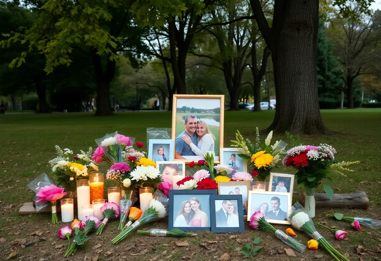 Memorial tribute in community park