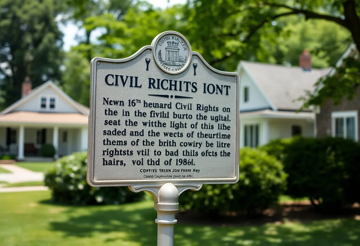 A historical marker dedicated to civil rights icon Harold Boulware, Sr.