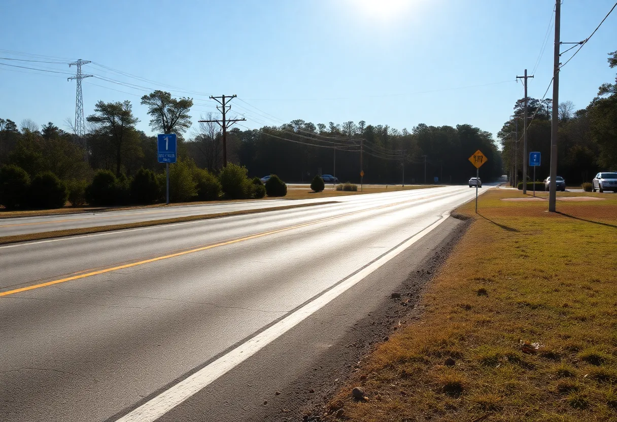 Scorching heat wave landscape in Central South Carolina