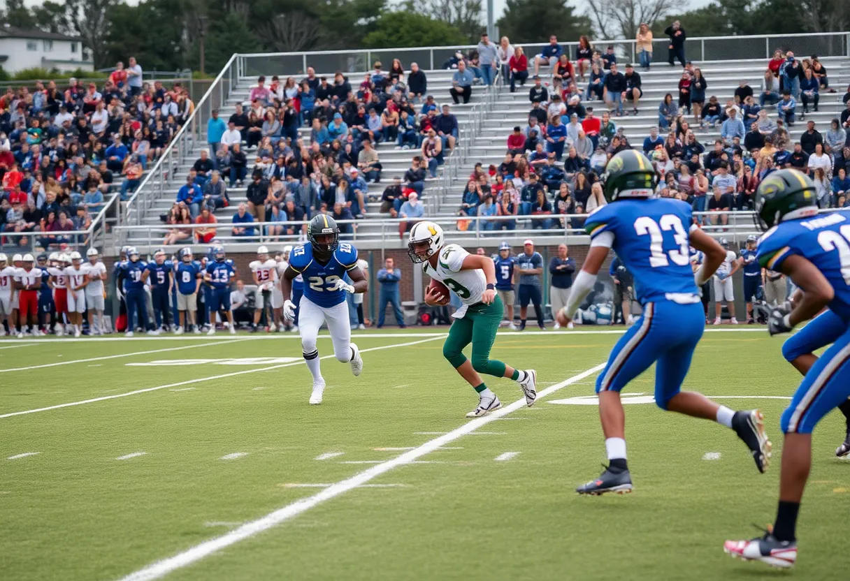 Exciting high school football game in South Carolina