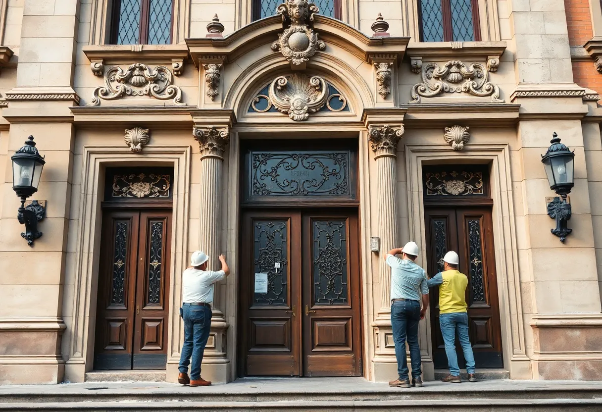 Renovation of historic doors at Horry County Museum