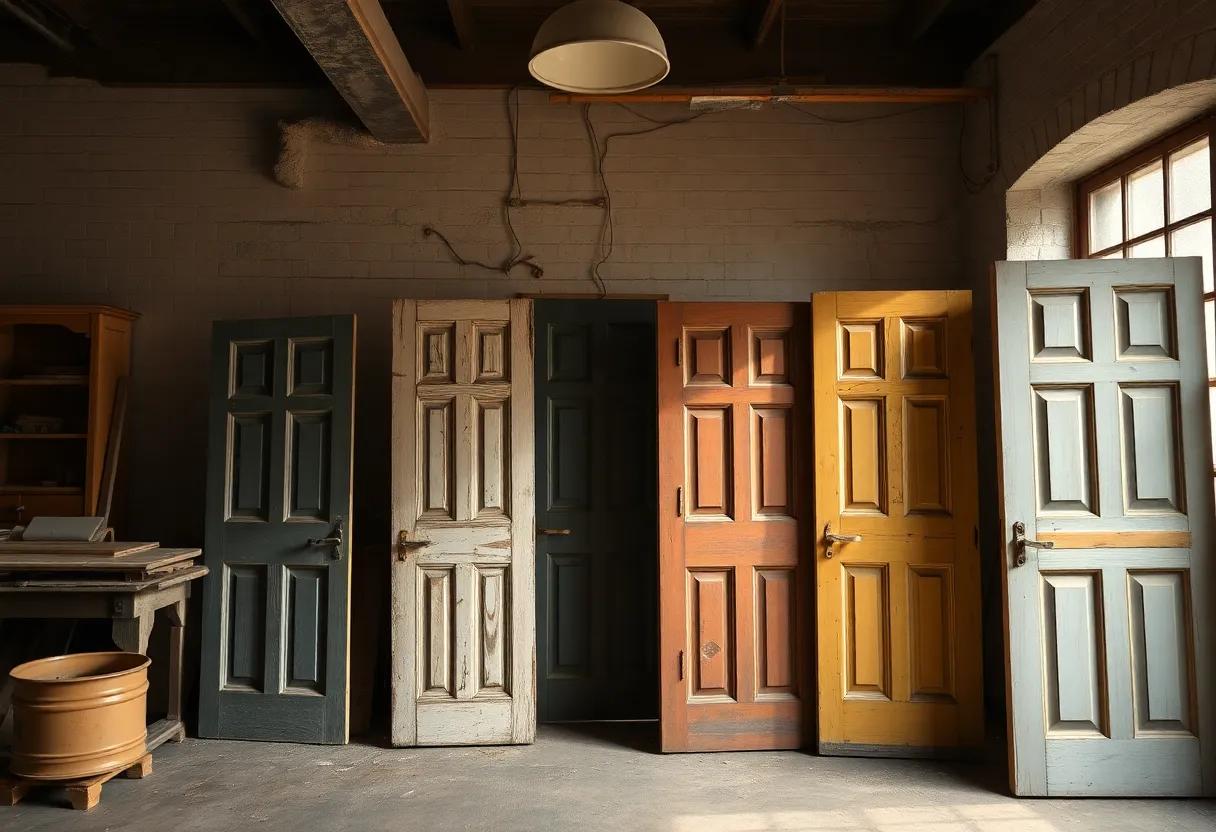 Restoration of historic doors at Horry County Museum
