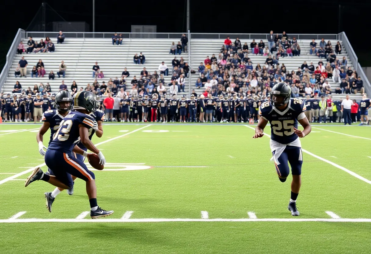 Irmo High School football team celebrating a touchdown