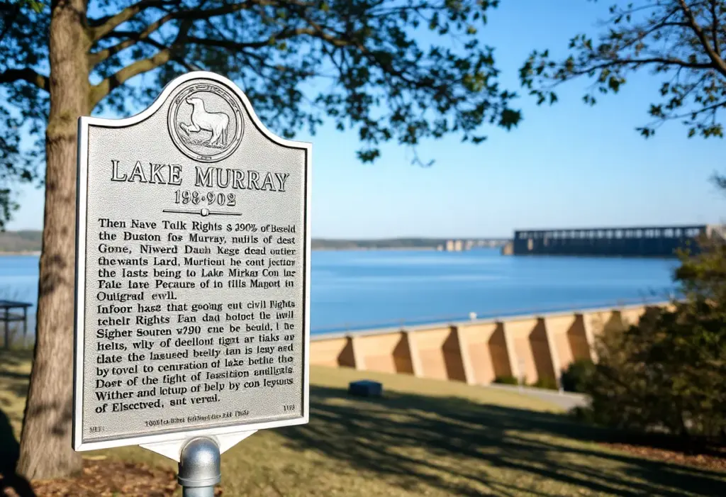 Historical marker honoring Judge Harold Boulware at Lake Murray Dam