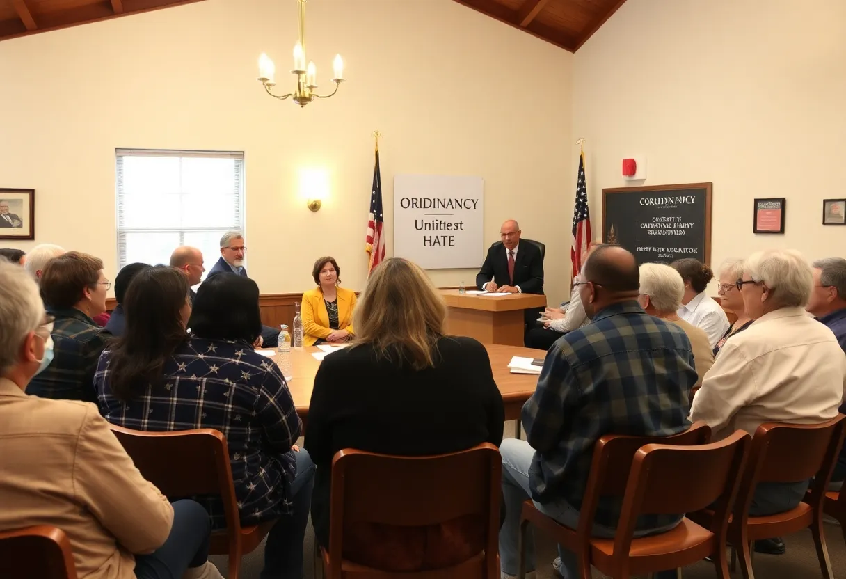 Irmo SC council members discussing hate crime ordinance