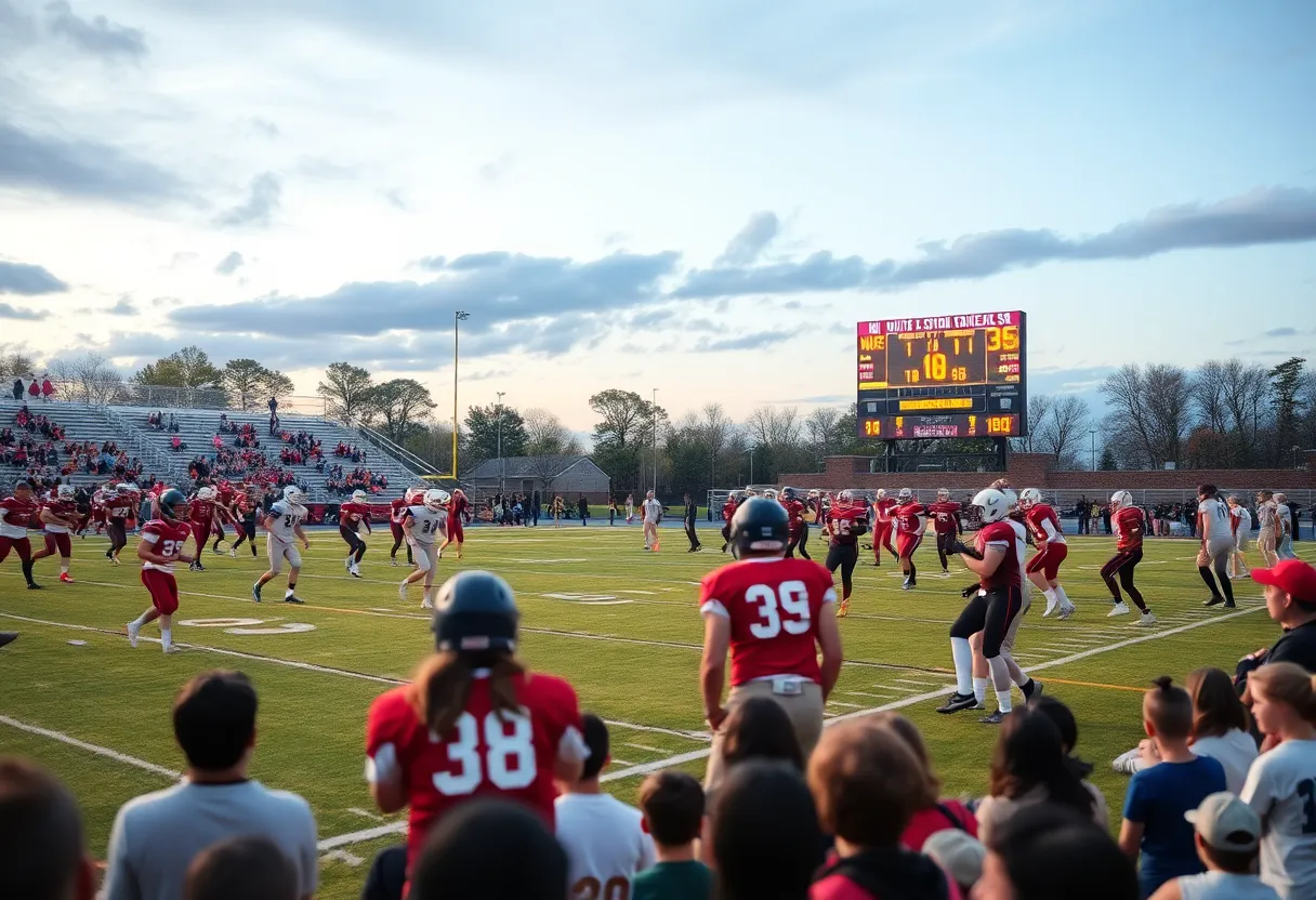 Irmo football team playing against James F. Byrnes