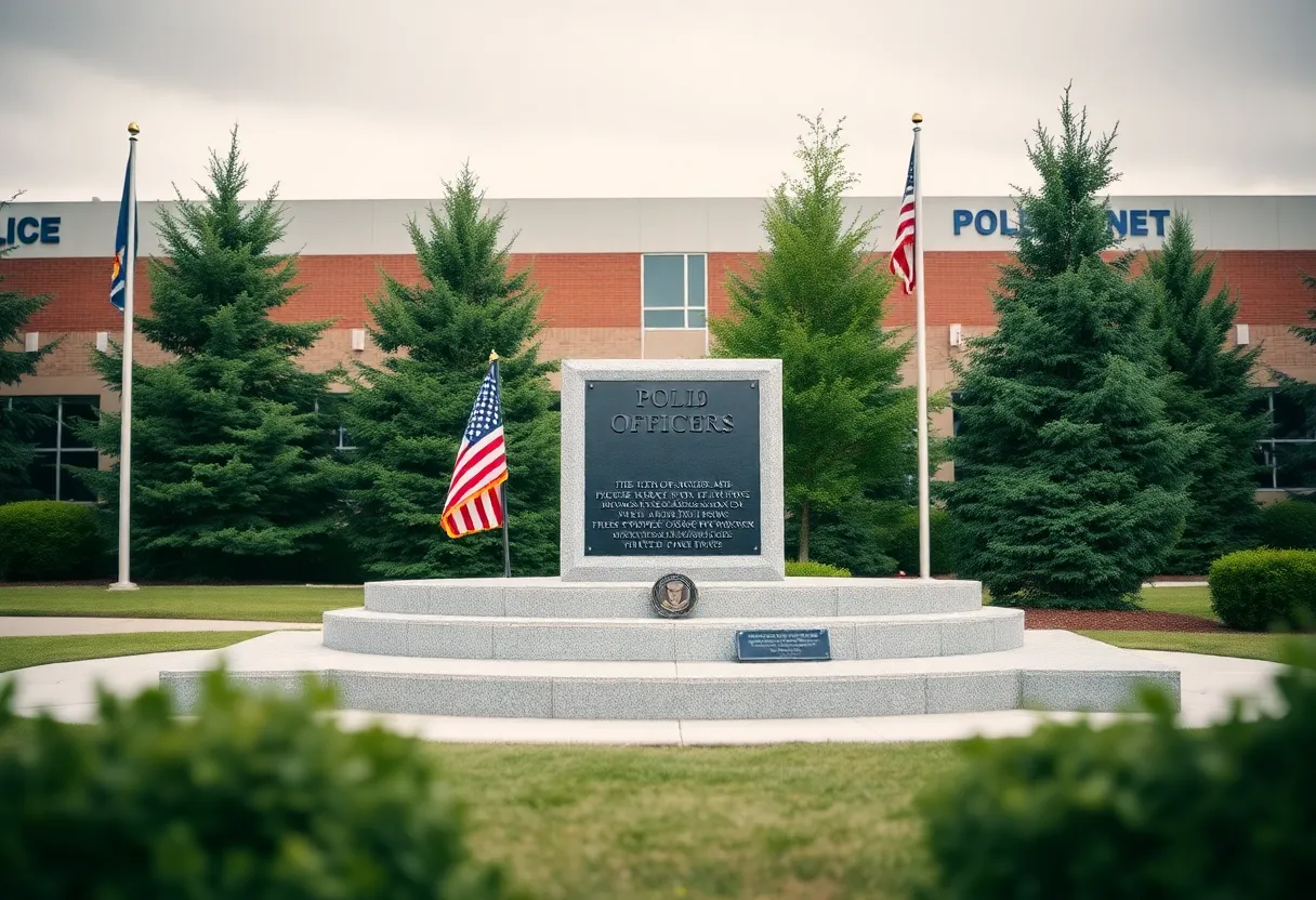 Memorial for K-9 officers at SLED Headquarters