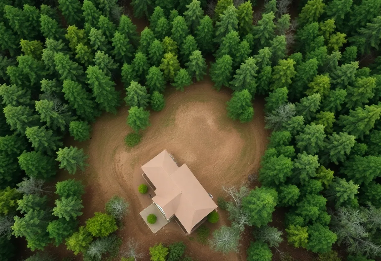 Aerial view of the property for Dutch Fork Elementary