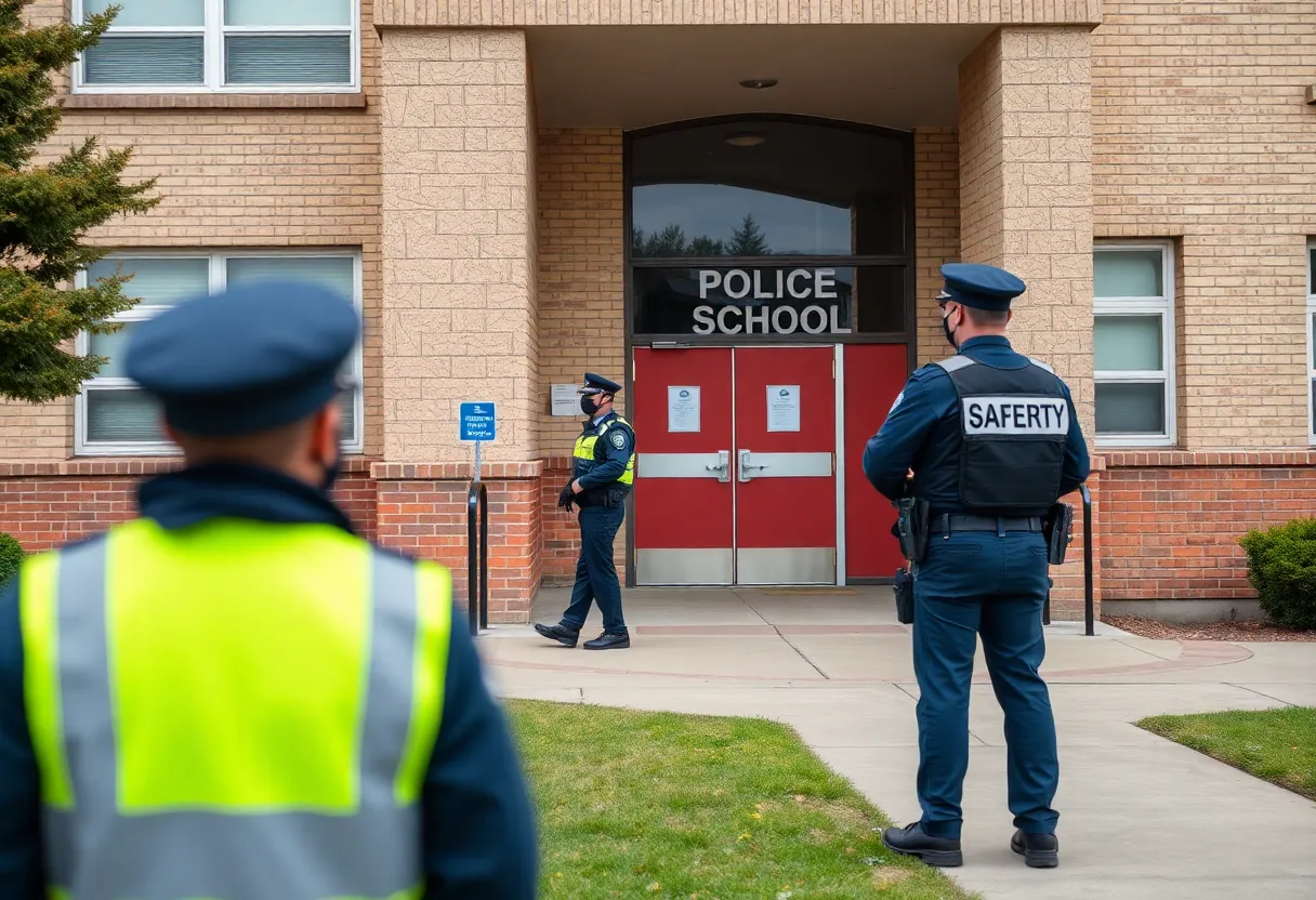 Police at Green Charter School of the Midlands