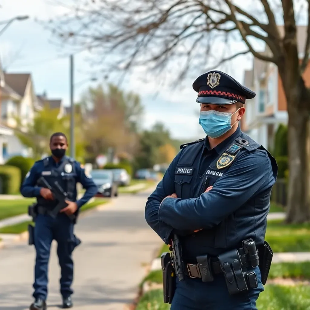 Police presence in a quiet neighborhood after a shooting incident