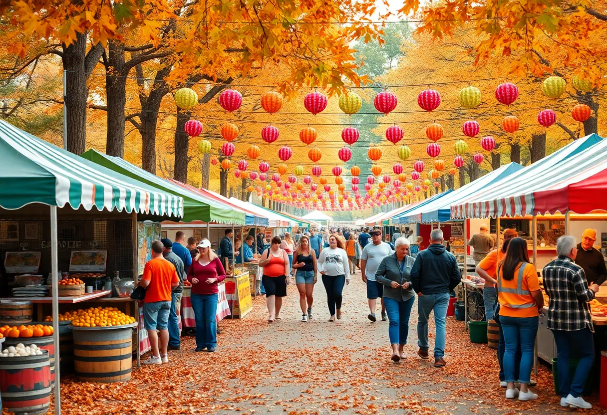 Celebration at a South Carolina fall festival with food and entertainment.
