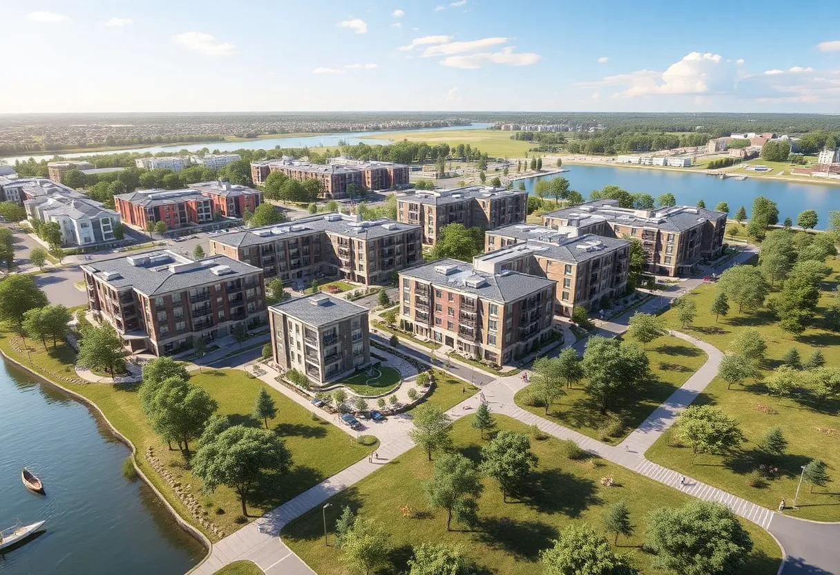 Illustration of Water Walk mixed-use development in Irmo