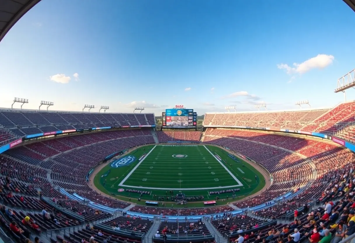 Renovated Williams-Brice Stadium with new seating and amenities