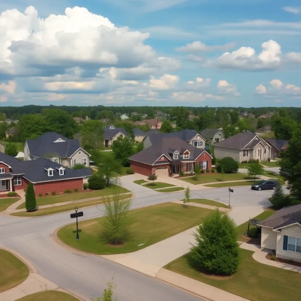 Scenic view of residential homes in Columbia, SC