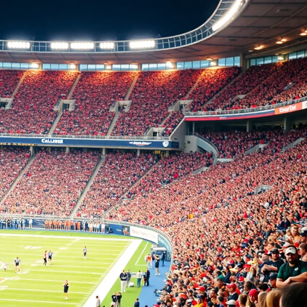 Crowd enjoying the Florida State vs. Miami football game.