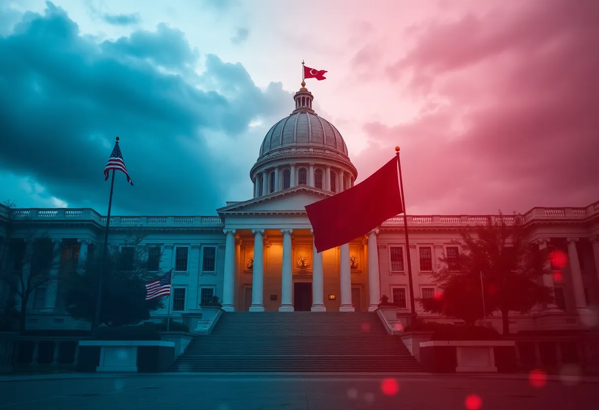 Conceptual image illustrating government censorship and political reaction to social media commentary.