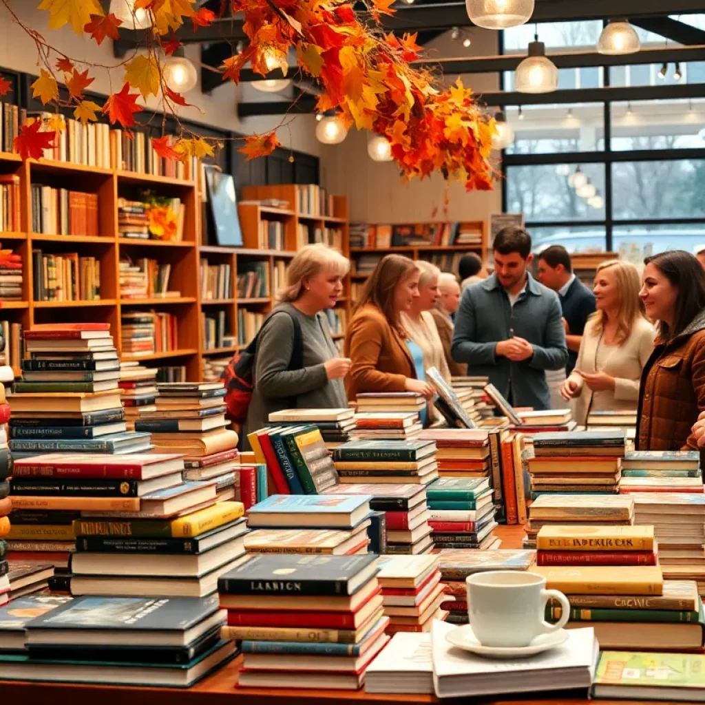 Books and community members at the Irmo Branch Library Fall Book Sale