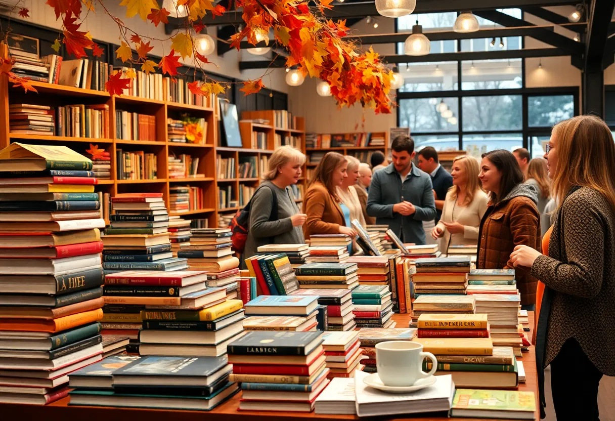 Books and community members at the Irmo Branch Library Fall Book Sale