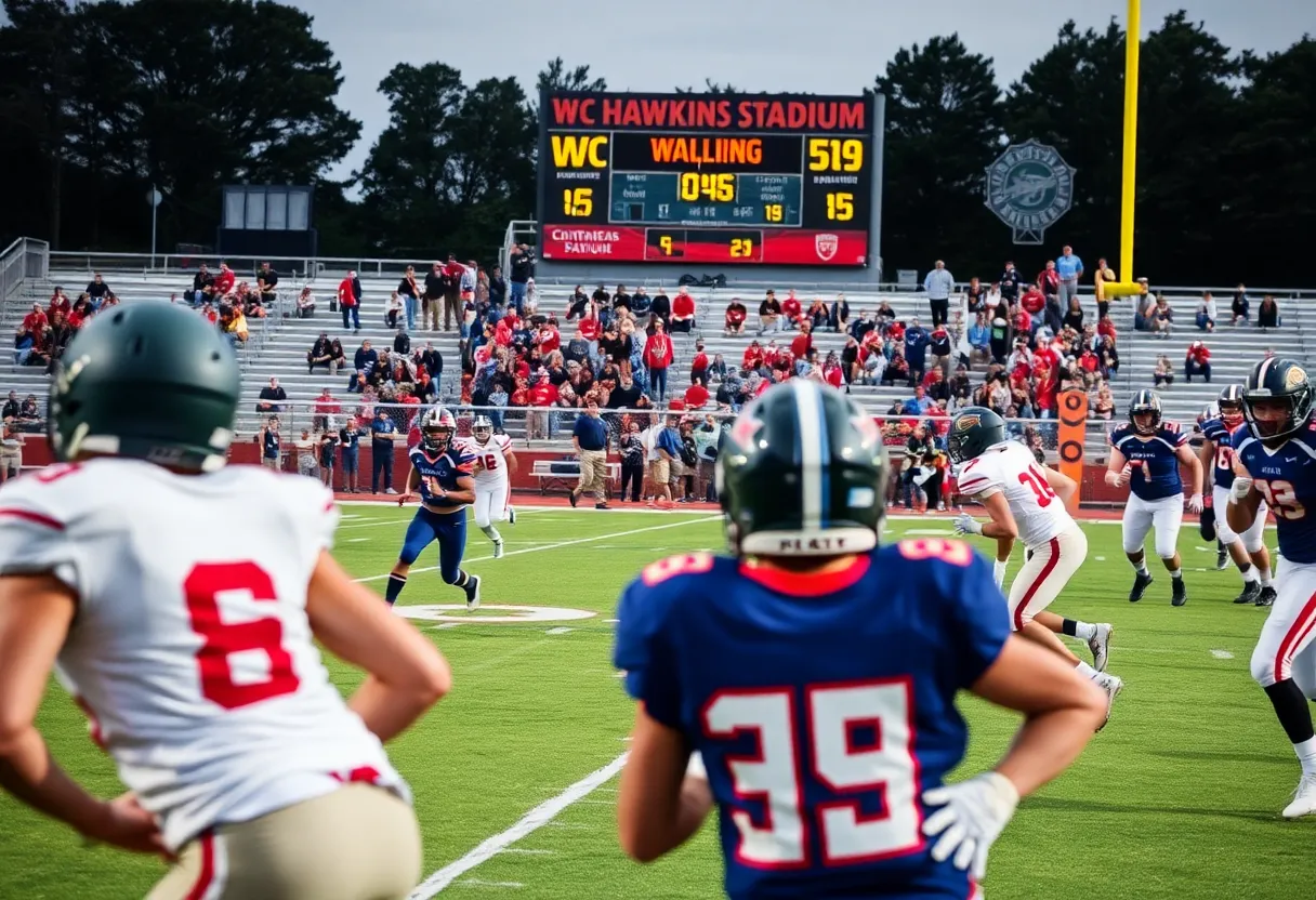 Irmo football team celebrates their victory over White Knoll