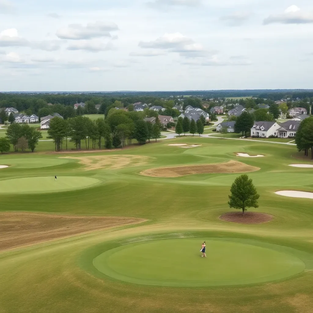 Scenic view of golf courses and homes in Irmo SC