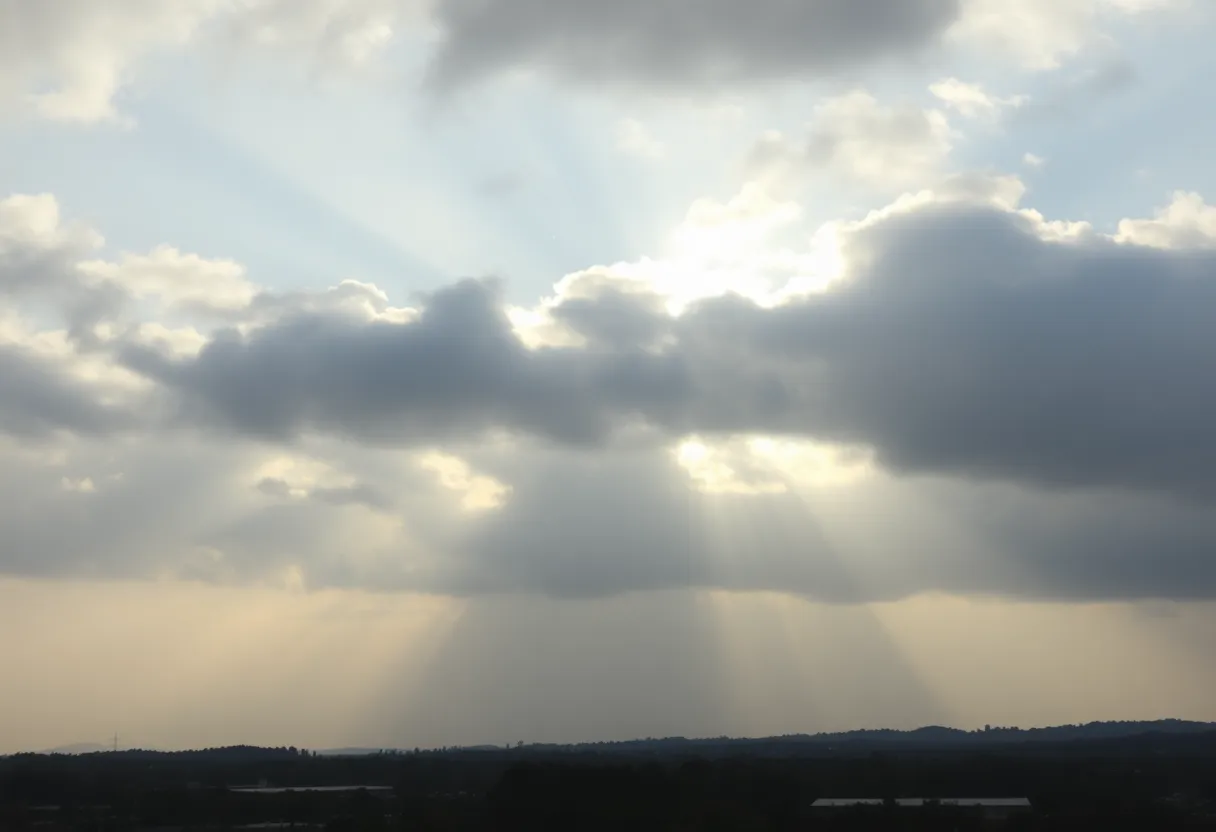 Cloudy morning skies in Irmo, SC