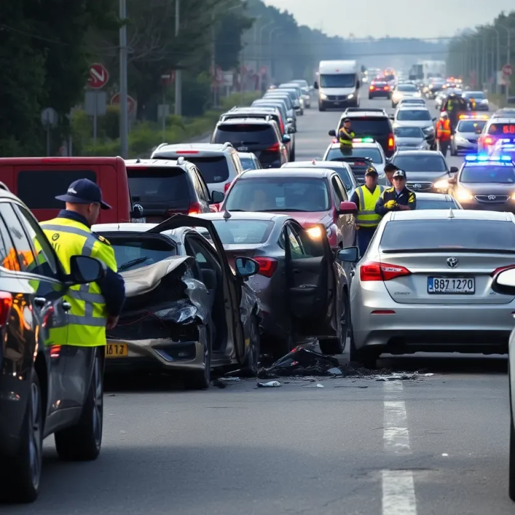 Emergency responders at the scene of a serious car crash in Richland County