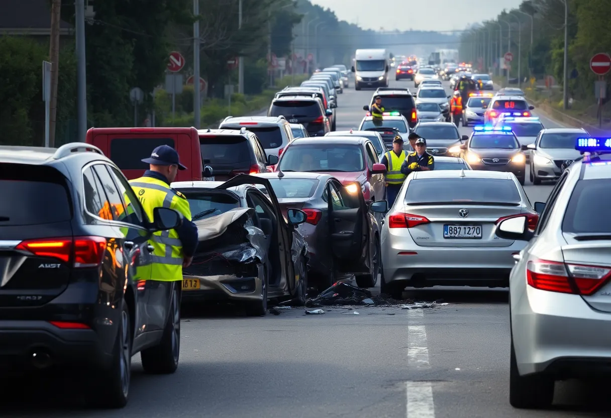 Emergency responders at the scene of a serious car crash in Richland County
