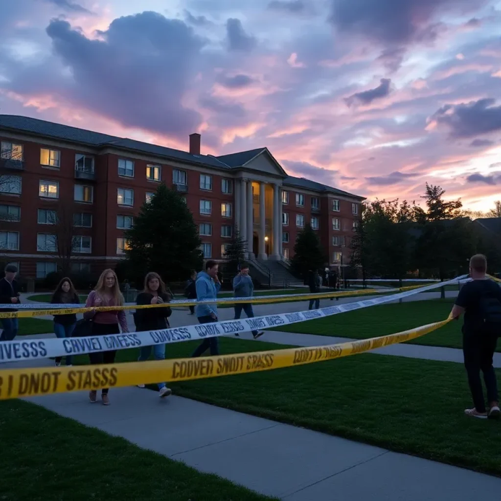 Police response at South Carolina State University Hugine Suites during lockdown