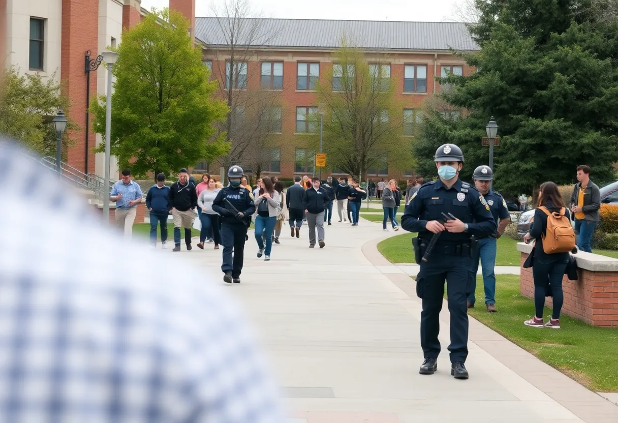 Police presence on South Carolina State University campus during homecoming celebrations