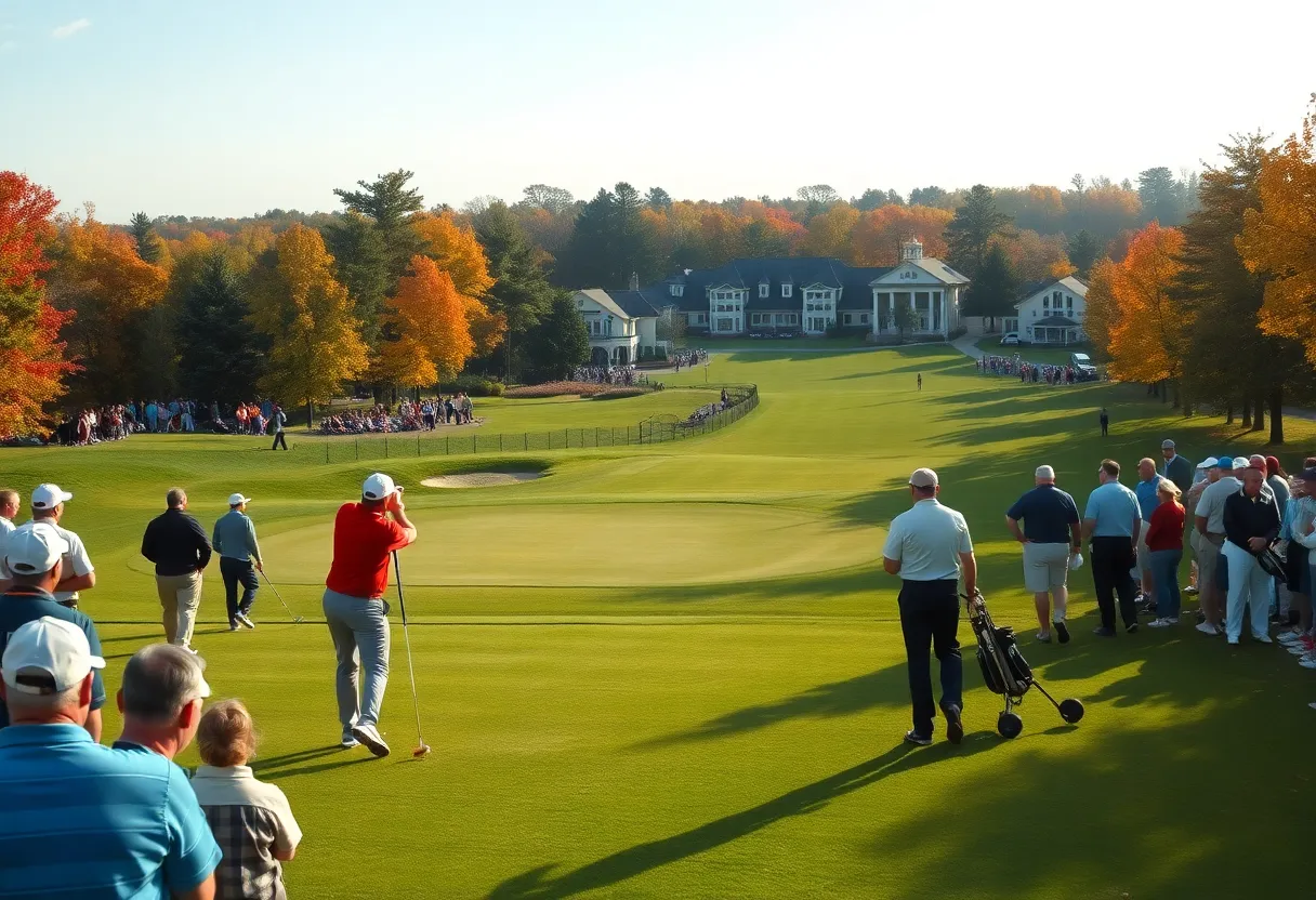 Golfers competing at The Bryson Invitational at Daniel Island Club.