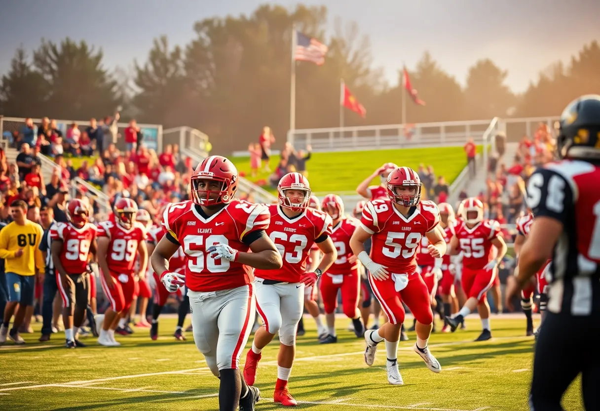 Players from South Carolina high school football teams in action during Week 7